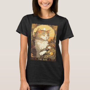 Art Nouveau The Sun Tarot Card Cat Taro T-Shirt