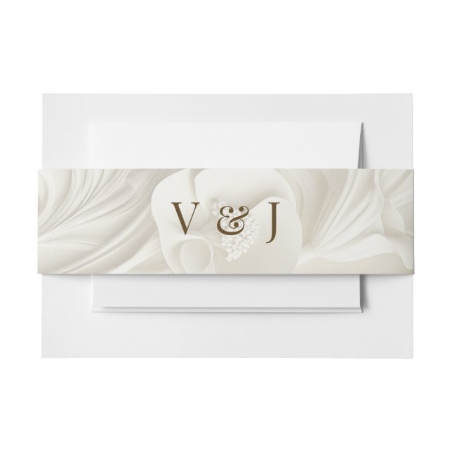 Art Nouveau Themed Wedding Belly Band Invitation Belly Band (Front Example)