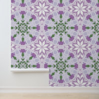 Art Nouveau Thistle Pattern in Purple and Green