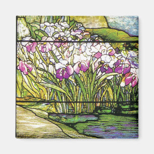 Art Nouveau Tiffany Stained Glass Nature Magnet