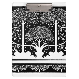Art Nouveau Tree Beardsley Pattern Clipboard