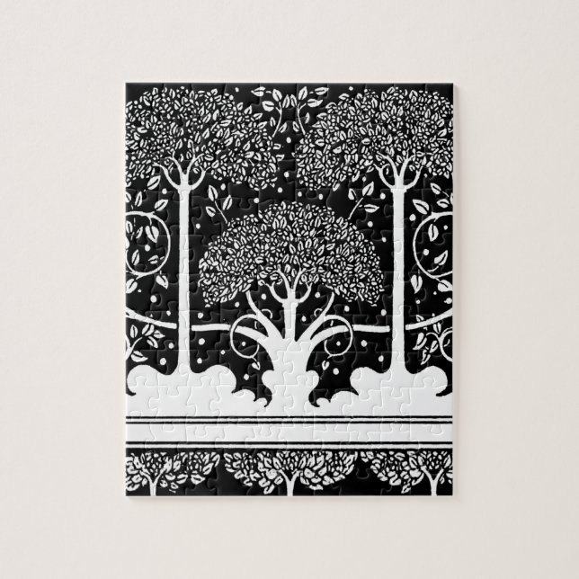 Art Nouveau Tree Beardsley Pattern Jigsaw Puzzle (Vertical)