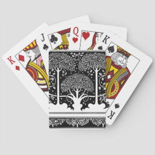 Art Nouveau Tree Beardsley Pattern Playing Cards