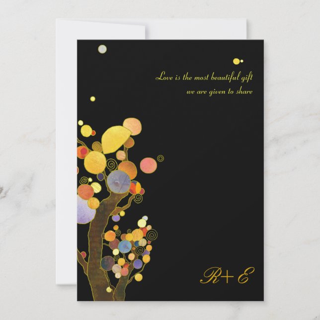 Art Nouveau Trees Country Wedding Invitation (Front)