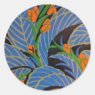 Art Nouveau Tropical Night - Sticker
