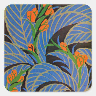 Art Nouveau Tropical Night - Sticker