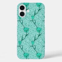 Art Nouveau Tulip Damask, Turquoise