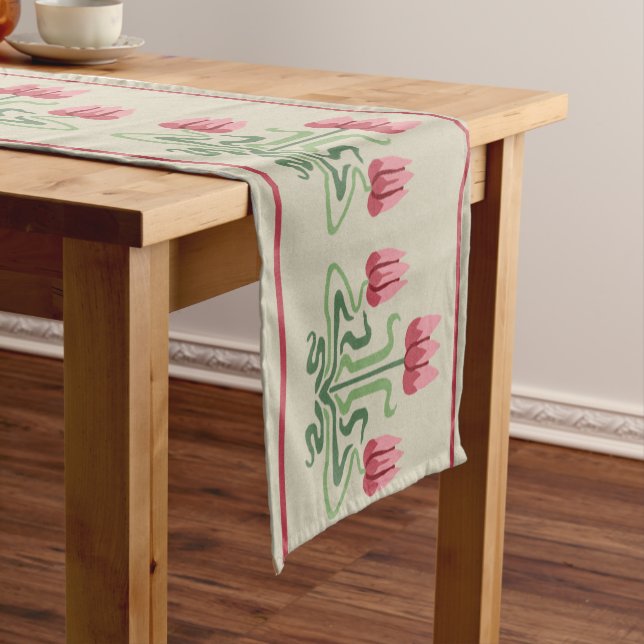 Art Nouveau Tulips Table Runner (In Situ)