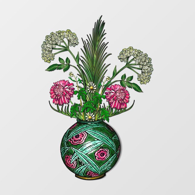 Art Nouveau Vase and Flowers (Sheet)