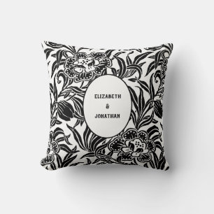 Art Nouveau Vintage Botanical Floral Pattern Cushion