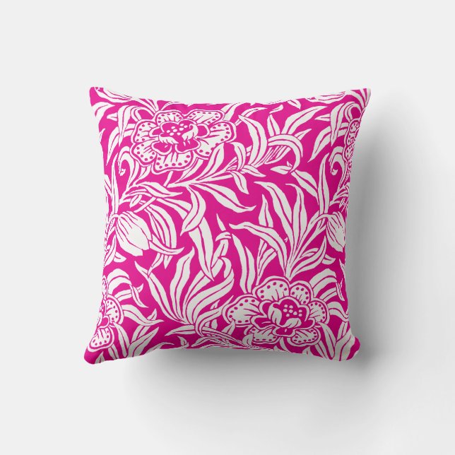 Art Nouveau Vintage Botanical Floral Pattern  Cushion (Back)