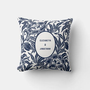Art Nouveau Vintage Botanical Floral Pattern  Cushion