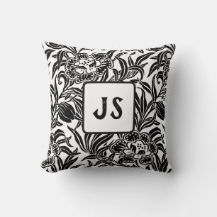 Art Nouveau Vintage Botanical Floral Pattern Cushion