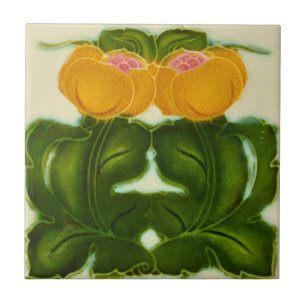 Art Nouveau Vintage Design Backsplash Tile 2 Sizes