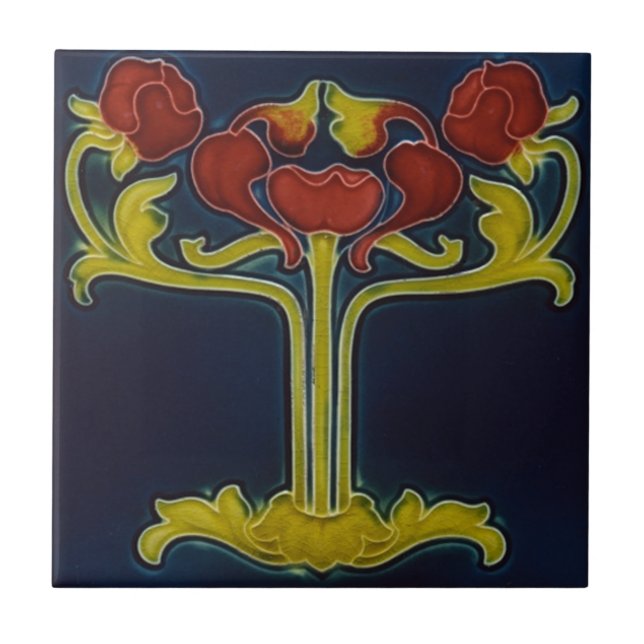 Art Nouveau Vintage Design Feature Backsplash Tile (Front)
