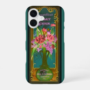 Art nouveau vintage floral perfume label elegant iPhone 16 case