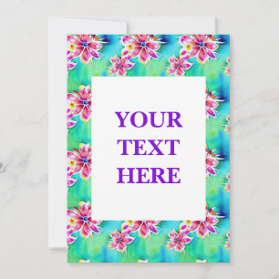 Art Nouveau Vintage Floral Watercolor Invitation