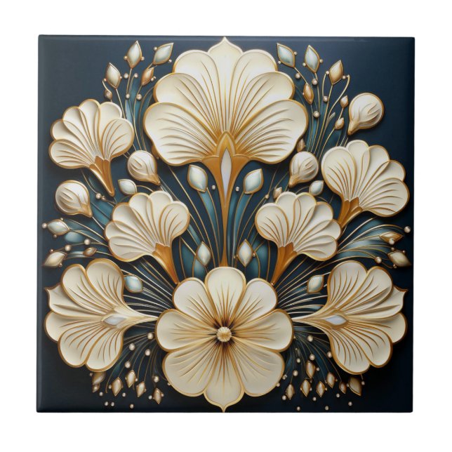 Art Nouveau Vintage  Tile (Front)