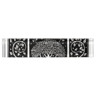 Art Nouveau Vintage Tree Pattern Nameplate