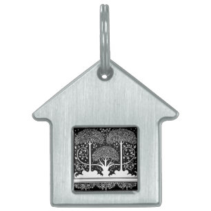 Art Nouveau Vintage Tree Pattern Pet Tag