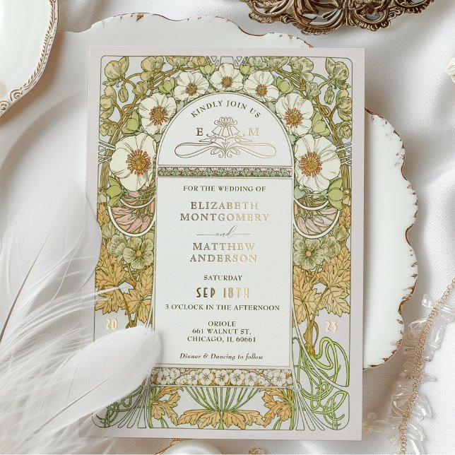 Art Nouveau Vintage Wedding Foil Accents (Creator Uploaded)