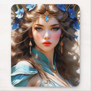 Art Nouveau was marked by a return to naturalism a Mouse Pad