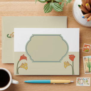 Art Nouveau Wedding Envelope