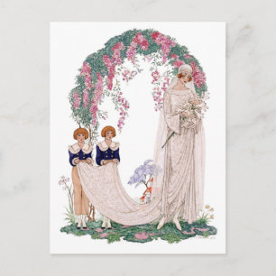 Art Nouveau Wedding Illustration – Vintage Bridal Postcard
