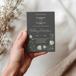 Art nouveau wedding invitation