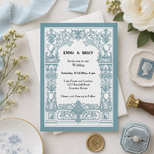 Art Nouveau Wedding Invitation Vintage Ornate