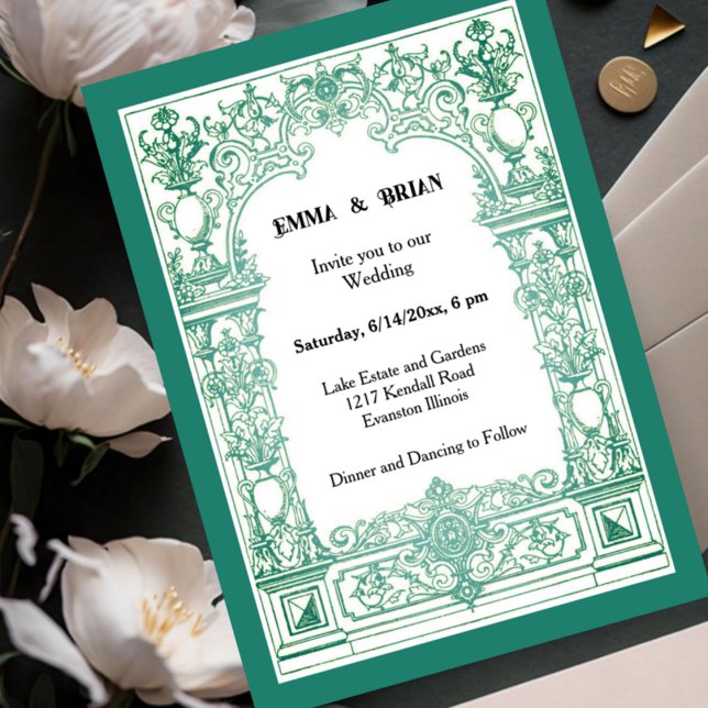 Art Nouveau Wedding Invitation | Vintage Ornate  (Creator Uploaded)