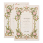 Art Nouveau Wedding Pink Roses and Greenery