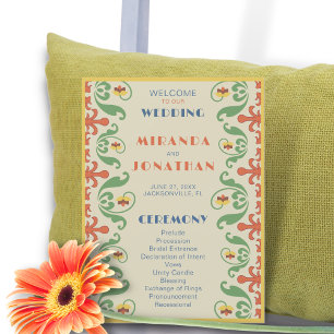 Art Nouveau Wedding Program Invitation