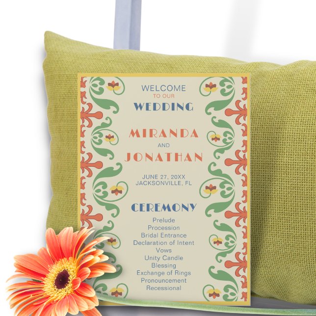 Art Nouveau Wedding Program Invitation (Creator Uploaded)