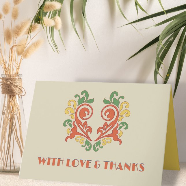 Art Nouveau Wedding Thank You Card (Creator Uploaded)