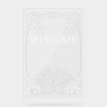 Art Nouveau Wedding Welcome Sign