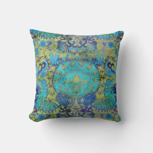 Art Nouveau William Morris 1970s Retro Reversible Cushion