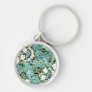 Art nouveau william morris floral illustration key ring