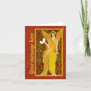 Art Nouveau William Morris Retro Christmas Card