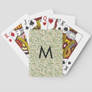 Art Nouveau Willow Bough Monogram William Morris Playing Cards