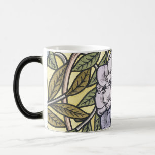 Art nouveau wisteria flower pattern   magic mug
