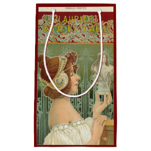 Art nouveau woman French art by henri livemont Small Gift Bag