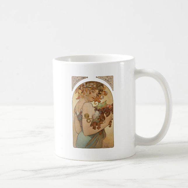 Art Nouveau Woman Mucha Beautiful Coffee Mug (Right)