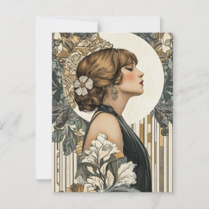 Art Nouveau Woman Postcard