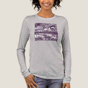 Art Nouveau Woman Reading by Lily Pond Vintage Tri-Blend Shirt