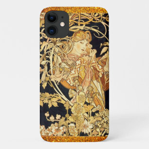 Art nouveau woman with flowers Case-Mate iPhone case
