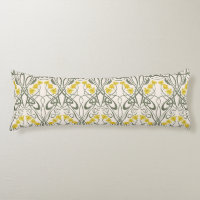 Art Nouveau Yellow Daffodils and Stems Cream