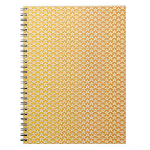 Art Nouveau yellow Jonquil floral wallpaper damask Spiral Notebook