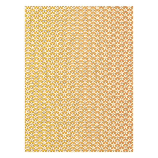 Art Nouveau yellow Jonquil floral wallpaper damask Tablecloth (Front)