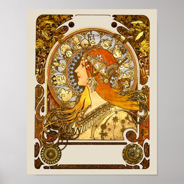 Art Nouveau Zodiac Poster (Front)